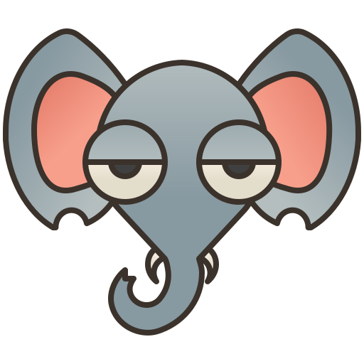 Elefante Amethys Design Lineal Color icono