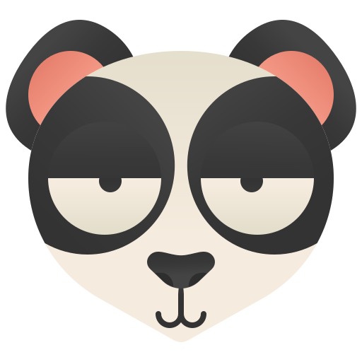 miś panda Amethys Design Flat ikona