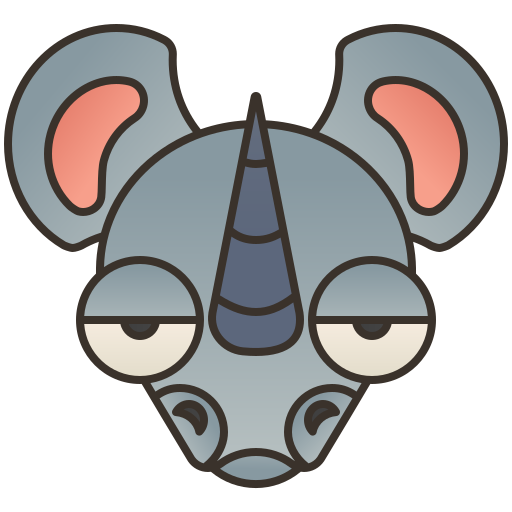 Rhinoceros Amethys Design Lineal Color icono