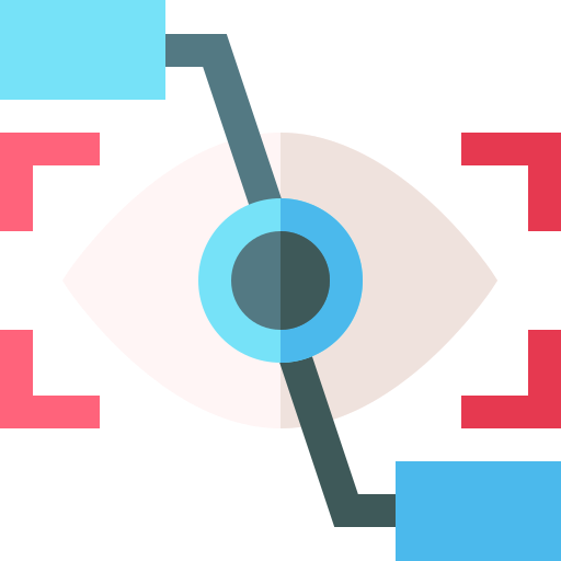 Exploración del ojo Basic Straight Flat icono