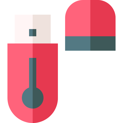 Una unidad flash USB Basic Straight Flat icono