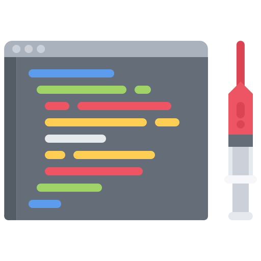 Injeção de código Coloring Flat Ícone