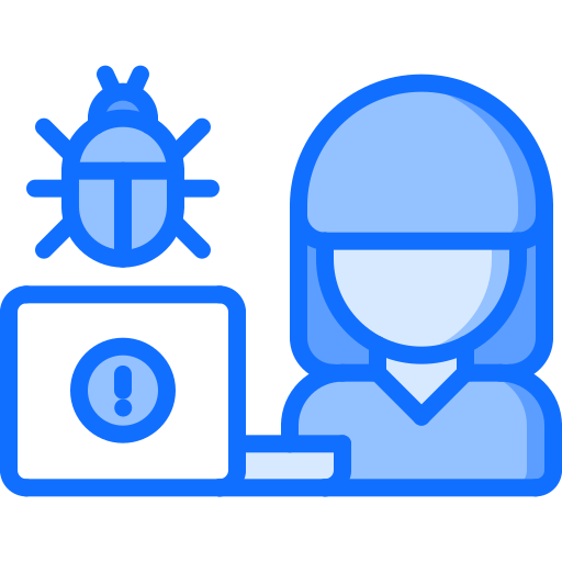 ハッカー Coloring Blue icon