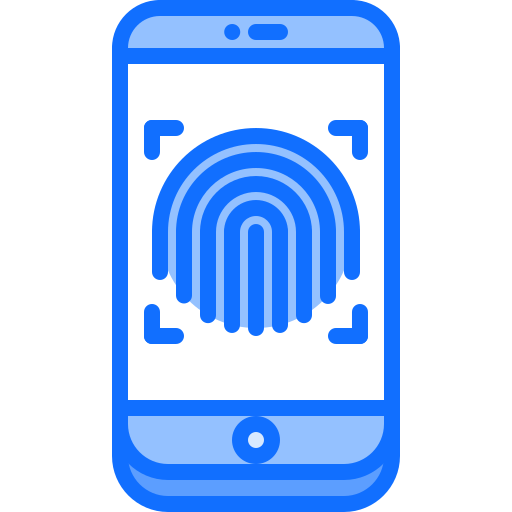 Fingerprint Coloring Blue icon