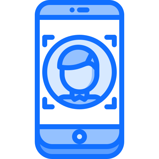 Face id Coloring Blue icon