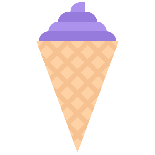 アイスクリームコーン Coloring Flat icon