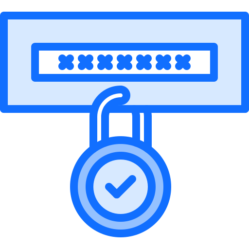 passwort Coloring Blue icon
