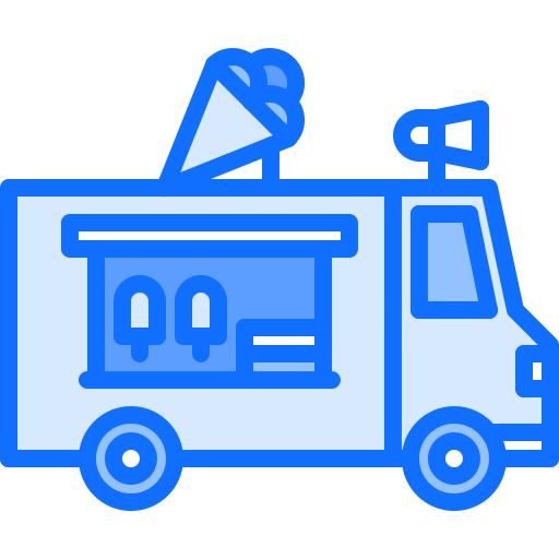 ciężarówka z lodami Coloring Blue ikona