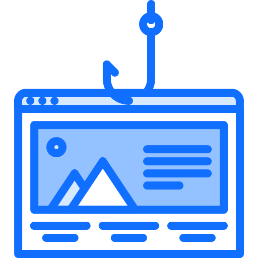 Phishing Coloring Blue icon