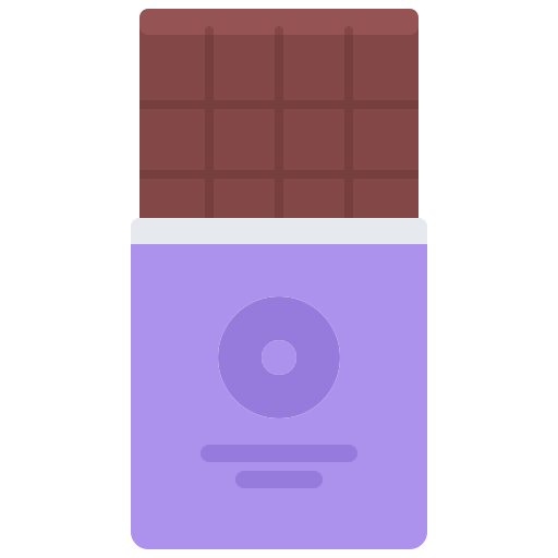 Barra de chocolate Coloring Flat icono