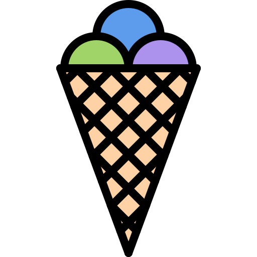 Ice cream cone Coloring Color icon