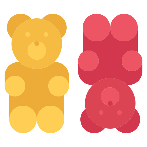 젤리 곰 Coloring Flat icon