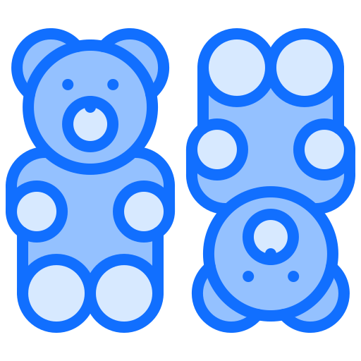 Gummy bear Coloring Blue icon
