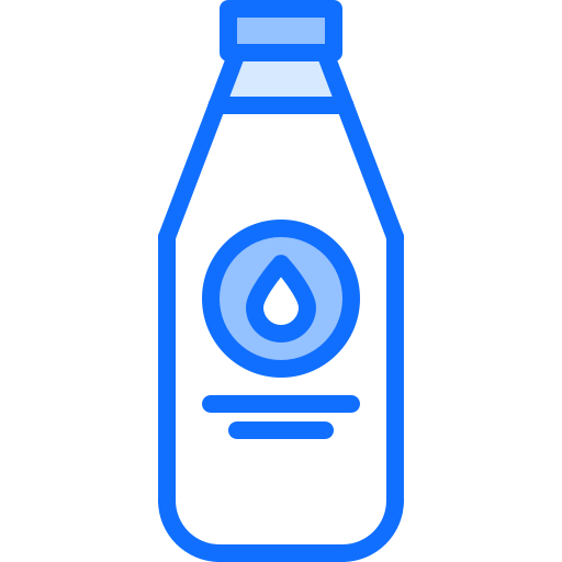 Milk bottle Coloring Blue icon