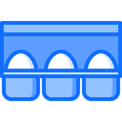 Egg carton Coloring Blue icon