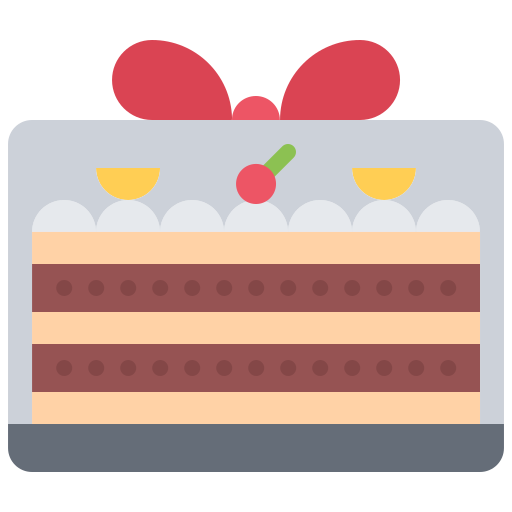 gâteau Coloring Flat Icône