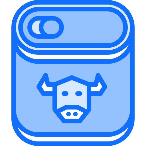 Canned food Coloring Blue icon