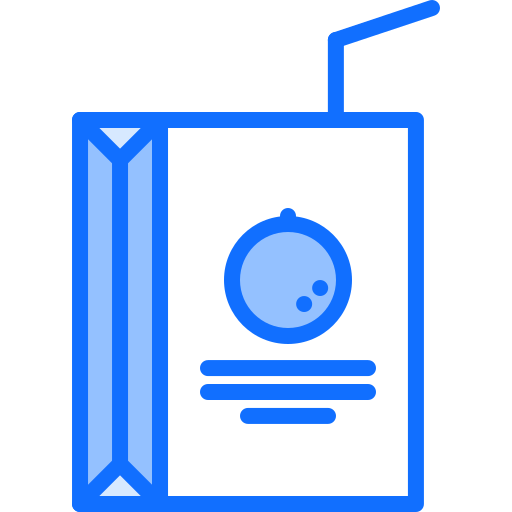 Juice box Coloring Blue icon