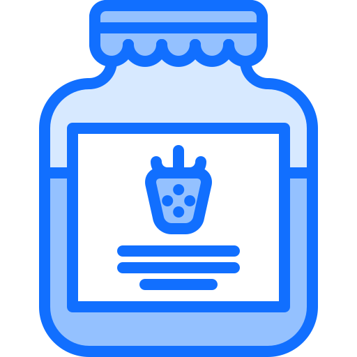 Strawberry jam Coloring Blue icon