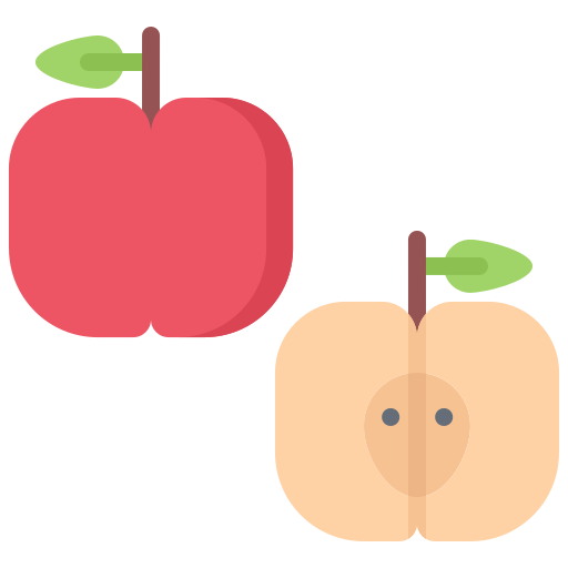 りんご Coloring Flat icon