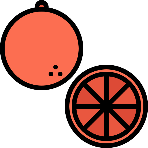 pomarańczowy Coloring Color ikona