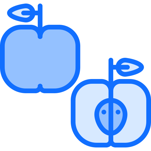 pomme Coloring Blue Icône