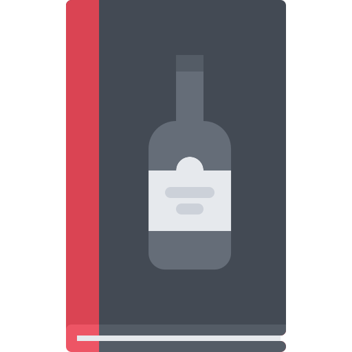 와인 메뉴 Coloring Flat icon