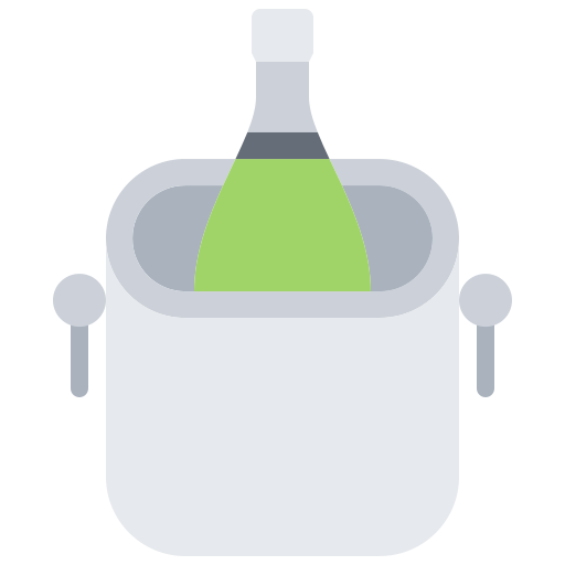 Ice bucket Coloring Flat icon