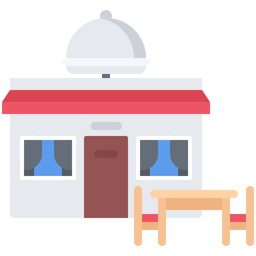 restaurant Coloring Flat icon