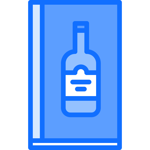 와인 메뉴 Coloring Blue icon
