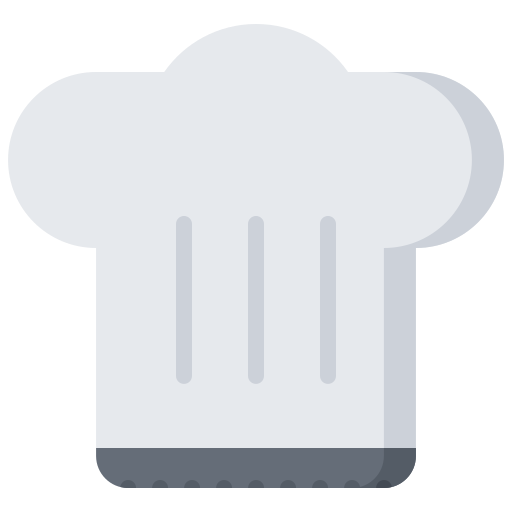 czapka szefa kuchni Coloring Flat ikona