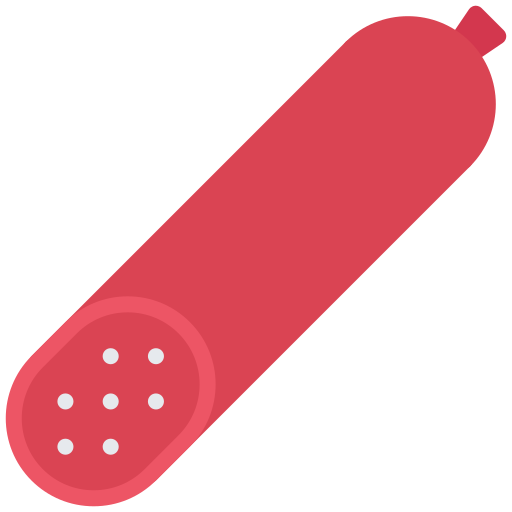 Smoked sausage Coloring Flat icon