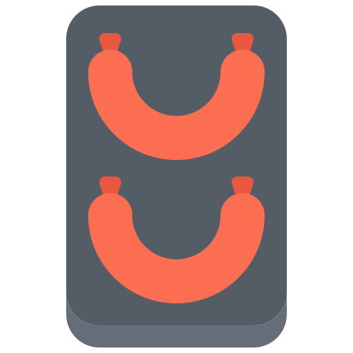 Sausage Coloring Flat icon