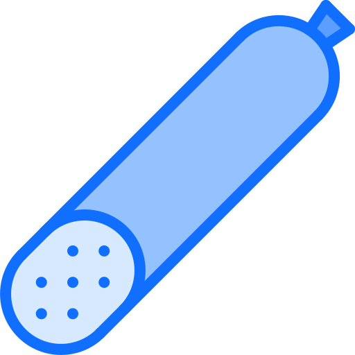 훈제 소시지 Coloring Blue icon