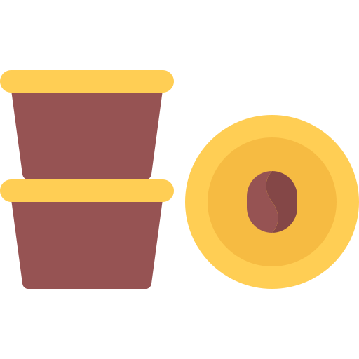 Cápsula de café Coloring Flat icono