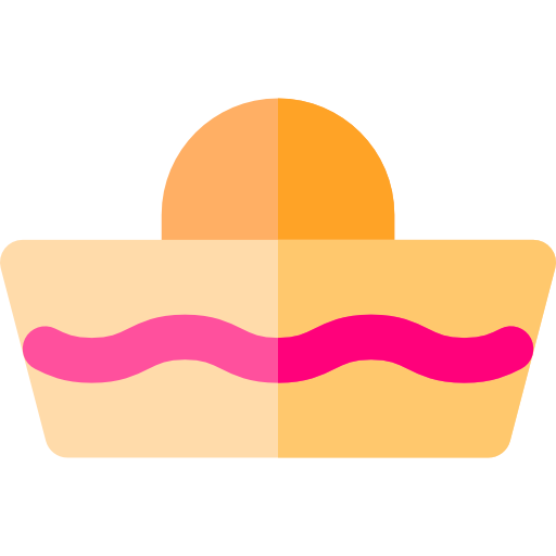 meksykański kapelusz Basic Rounded Flat ikona
