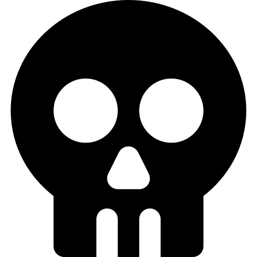 Skull Basic Rounded Filled icon