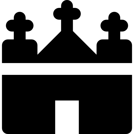 kościół Basic Rounded Filled ikona