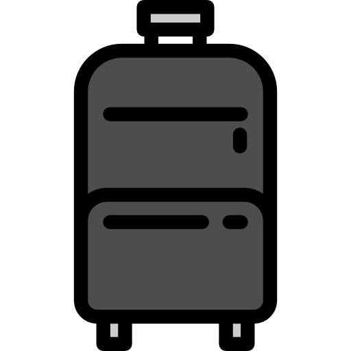 Luggage Detailed Rounded Lineal color icon