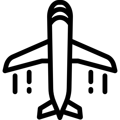 비행기 Detailed Rounded Lineal icon