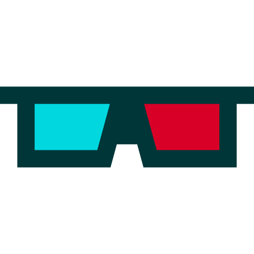 3d-brille Basic Straight Flat icon