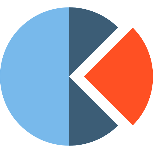 kuchendiagramm Basic Straight Flat icon