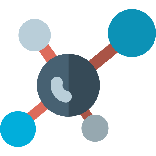 molécule Basic Rounded Flat Icône