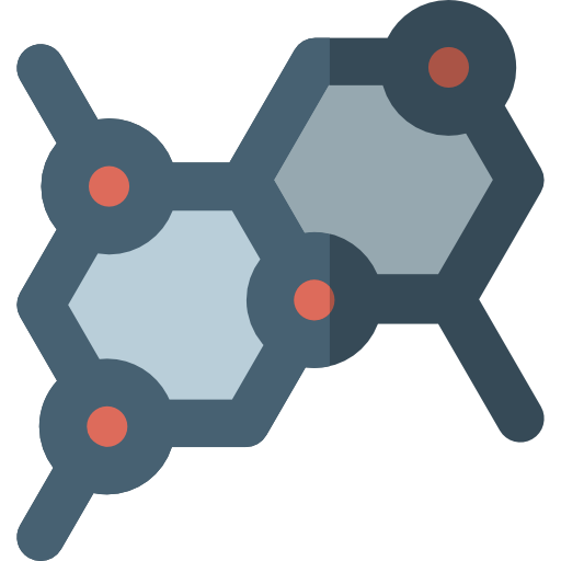 molécula Basic Rounded Flat icono