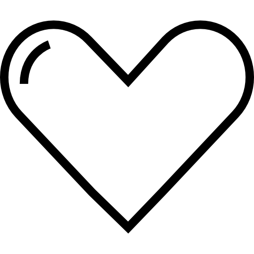 coração Detailed Straight Lineal Ícone