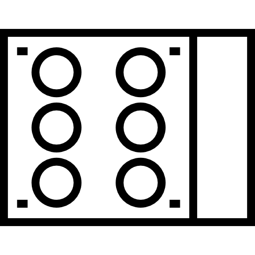dado Detailed Straight Lineal icono