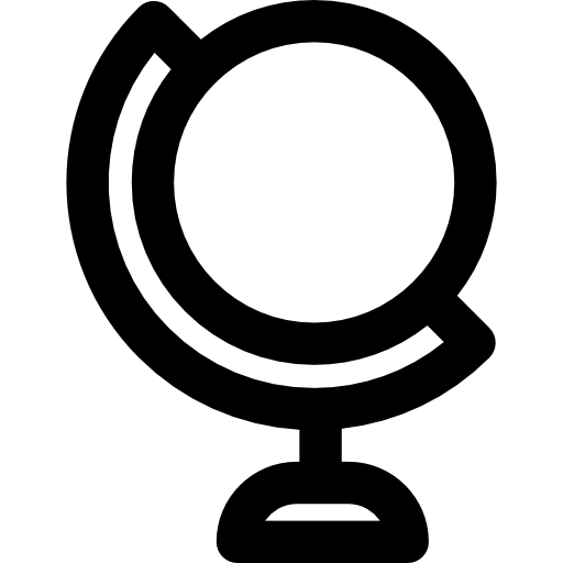 aardbol Basic Rounded Lineal icoon