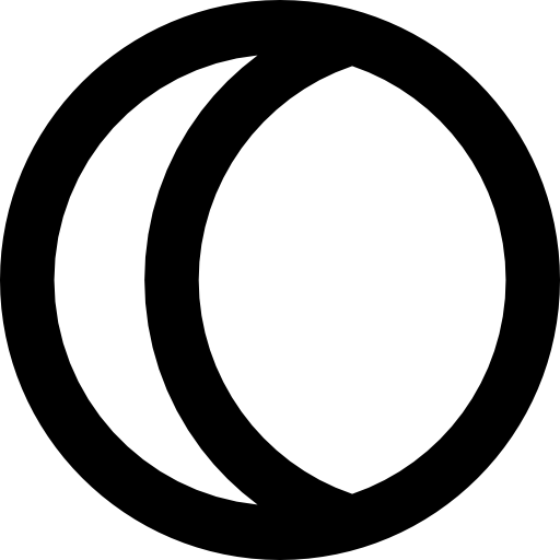 księżyc Basic Straight Lineal ikona