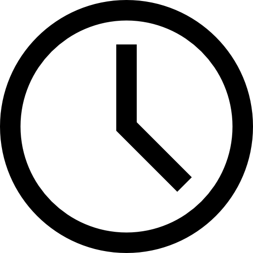 relógio Basic Straight Lineal Ícone