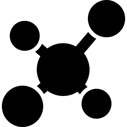 분자 Basic Rounded Filled icon